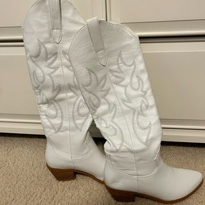 White Amazon Cowgirl Boots